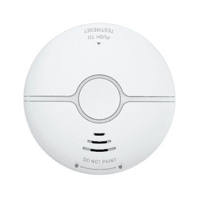 Smart ZigBee indoor wireless smoke alarm single unit with siren, 2 x AAA, white, WOOX R7049