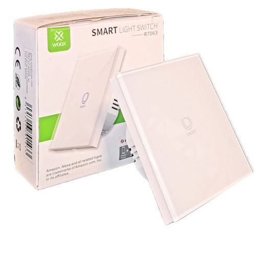 Smart wall light switch, 230VAC, 800W, Wi-Fi TUYA, WOOX R7063 8435606701433