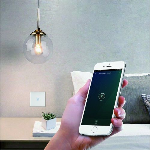 Smart wall light switch, 230VAC, 800W, Wi-Fi TUYA, WOOX R7063 8435606701433