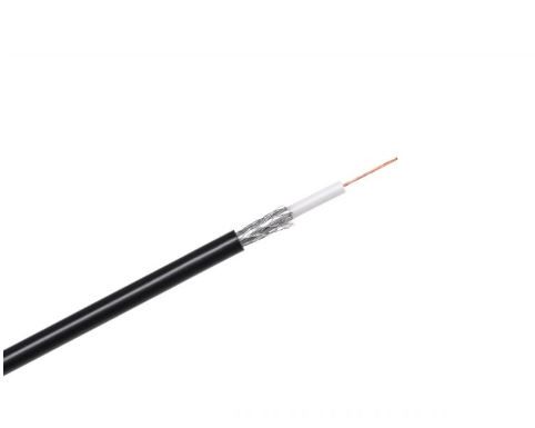 Coaxial cable RG58U, 50om, Cu-Wire, Ø4.9mm, black KHR/RG58U