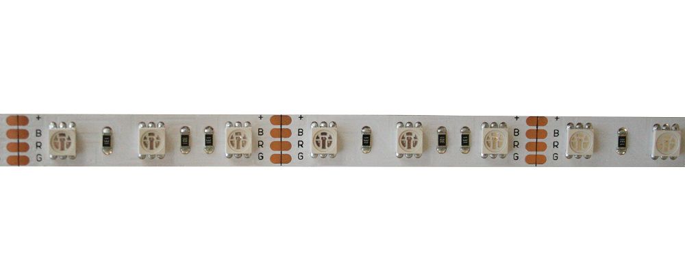 LED strip, 24V, 14.4W/m, non-waterproof, RGB, high efficiency, AKTO HM-5050-60-RGBm24