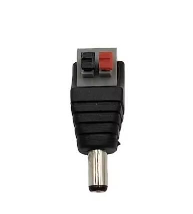 Power plug DC 2.1x5.5 mm, cable mount, push contacts DC-5.5/2.1-M-Push