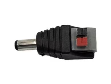 Power plug DC 2.1x5.5 mm, cable mount, push contacts DC-5.5/2.1-M-Push