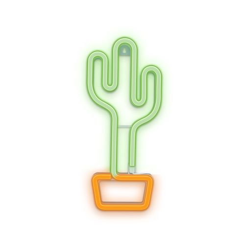 Neon LED Light CACTUS orange green Bat + USB FLNEO2 Forever Light RTV100211 5900495949370