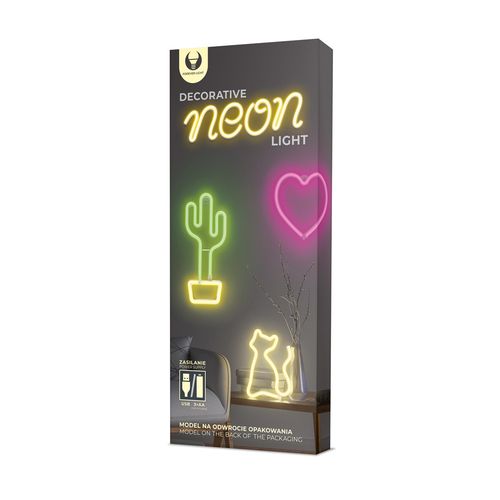 Neon LED Light CACTUS orange green Bat + USB FLNEO2 Forever Light RTV100211