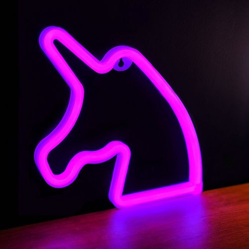 Neon LED Light UNICORN pink Bat + USB FLNEO1 Forever Light RTV100212 5900495949387