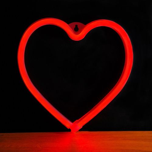 Neon LED Light HEART red Bat + USB FLNEO7 Forever Light RTV100214 5900495949400