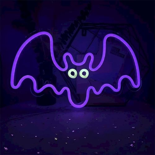 Neon LED Light FLYING BAT purple + USB FPNE11 Forever Light RTV100281 5900495064134