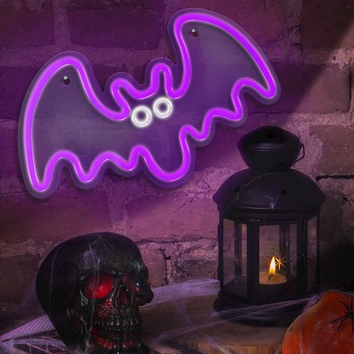 Neon LED Light FLYING BAT purple + USB FPNE11 Forever Light RTV100281 5900495064134