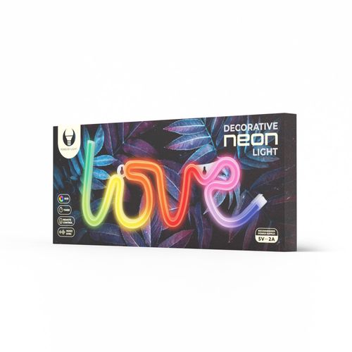 Neon LED RGB digital LOVE FLRN01 + RC Forever Light RTV100438 5900495396358