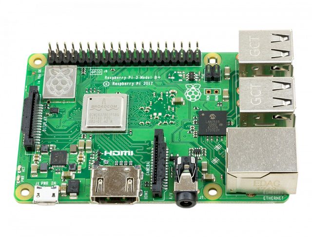 Single Board Computer, Raspberry Pi 3 Model B+, BCM2837B0 SoC, IoT, PoE Enabled RASPBERRY-PI-3-B+ 5060214370165; 713179640259