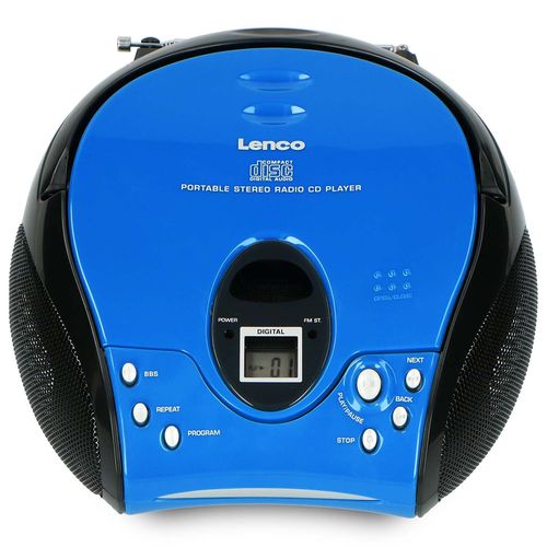 Portable stereo FM radio with CD player Blue / Black SCD-24 BLUE/BL 8711902028055