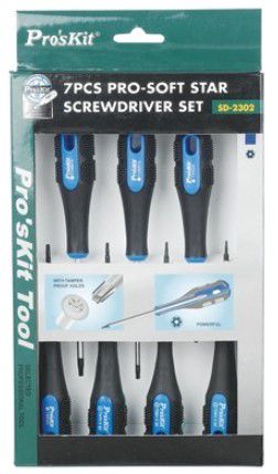 Pro-Soft Screwdriver Set TR (7 pcs), SD-2302 Pro'sKit SD-2302 4710810388170