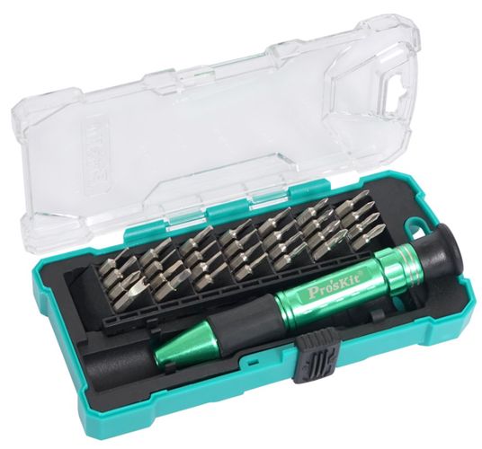 30pcs Aluminum Handle Precision Screwdriver set, SD-9608 Pro'sKit SD-9608 4711552154610