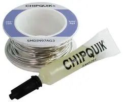 SOLDER WIRE, NO CLEAN, 97/3 IN/AG, 0.8MM SMDIN97AG3