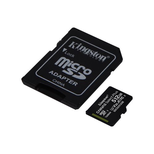 Memory Card micro SD 512GB Class 10 UHS-1 A1 V10 with SD Adapter, CANVAS Select Plus SDCS2/512GB 740617298727