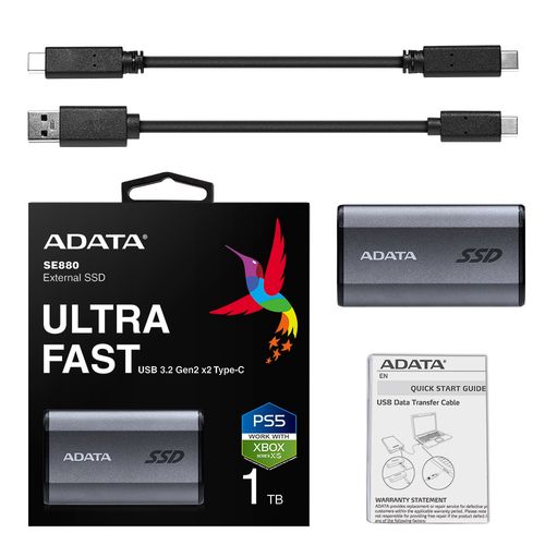 External Solid State Drive 1TB USB-C 3.2 Gen2 x2 SE880-1TB 4711085935793