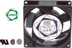 Fan 92x92x25mm 230Vac 14.5W, 49m³/h 36dBA slide bearing SUNON RoHS SF23092A2092HST