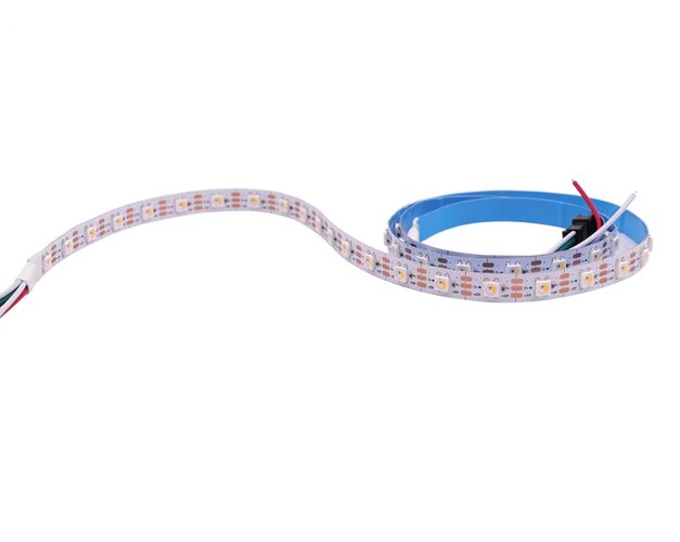 LED strip digital RGB+W 3000K, 18W/m, 5Vdc, white pcb SK6812-60RGB