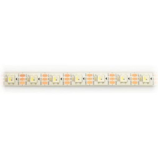 LED strip digital RGB+W 3000K, 18W/m, 5Vdc, white pcb SK6812-60RGB