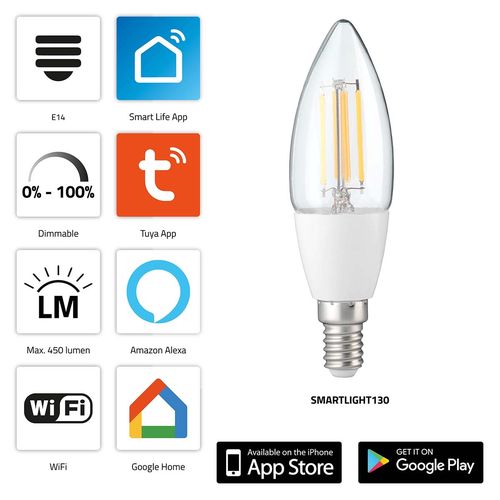 SMARTLIGHT130 Smart filament LED lamp with Wi-Fi SMARTLIGHT130 8712412586592