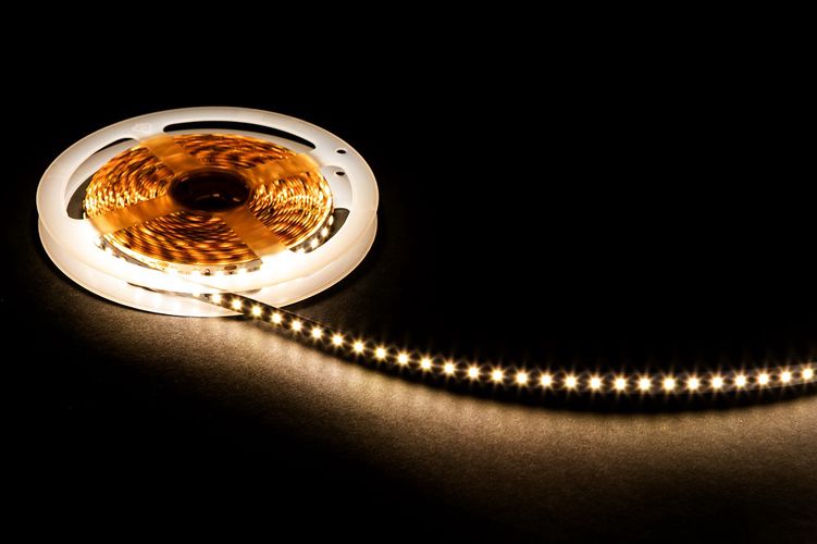 LED strip set with power supply and connectors, 5 meters, 120LED/m, 10W/m, 12Vdc, 1340lm/m, warm white 3000K SMD2835-120-WW-SET 4772081004098