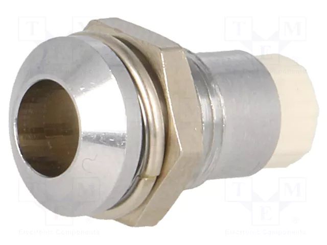 LED holder;5mm;chromium;metal;convex;with plastic plug SMQ1089