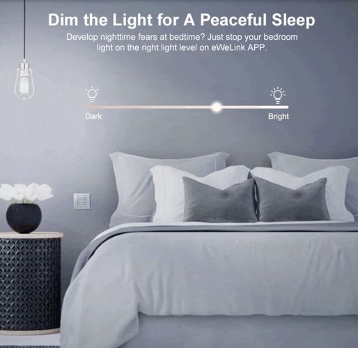 Wireless light dimmer 230Vac, 150W, TRIAC, Wi-Fi, Sonoff SONOFF-D1 6920075775716; 6920075779929