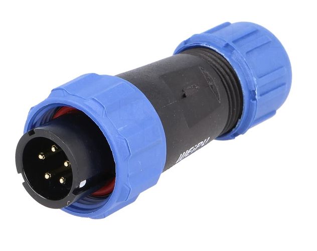 Plug, male, for cable SP13 5p. internal thread WEIPU SP1310/P5