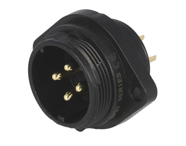 Socket; SP21; male; PIN: 4; IP68; 30A; soldering; 500V; 4mm2; -25÷85°C SP2113/P4