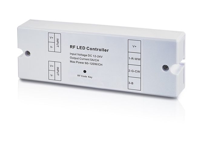 LED controllers receiver for SR-2839 12-24Vdc 3x5A, RGB, Eco-RF, Sunricher SR-1029