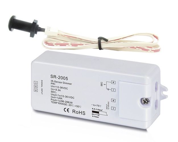 LED lighting systems dimmer, ON-OFF-DIM, 12-36V 8A, controllable by hand wave SR-2005