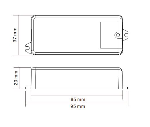 LED lighting controll systems receiver 12V - 48V 1X8A mono color, Easy-RF series Sunricher SR-2501NS 4772081002148