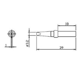 Tip 3.2mm for SL10;20;30 soldering stations, Solomon SR 625