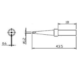 Tip 1.2mm for SL10;20;30 soldering stations, Solomon SR 626