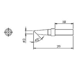 Tip 3.0mm for SL10;20;30 soldering stations, Solomon SR 628