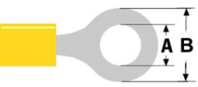 Ring Terminal M8 Ø8.4mm Yellow 4.0-6.0mm² (ST-205) RoHS CO/ST-205