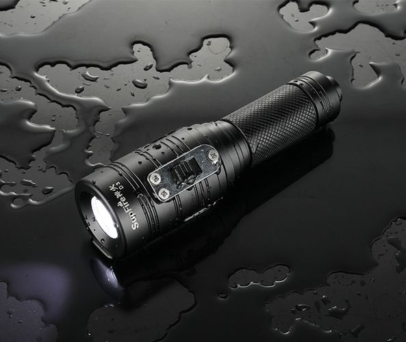 Diving flashlight, 10W CREE XML2, 770lm, IPX8 with 18650 rechargable battery and charger SUPERFIRE-D3 6956362901698