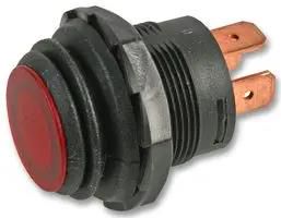 SWITCH, PB, W-P, NUT, 12VDC, RED PPSW-55312R