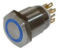 SWITCH, A-V, 316SS, 16MM, 12V, BLUE LED RJS1N1-16L-F-R-B-BS-12V-67J