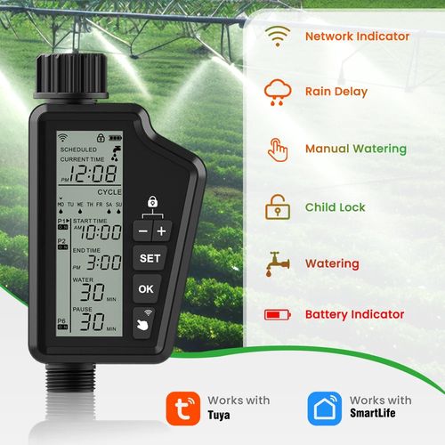Smart water Irrigation valve with Wi-Fi, TUYA SWT60