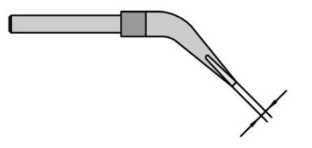 Desoldering tweezers TIPS for Weller WTA 50W, curved 1mm, Weller T0054414199