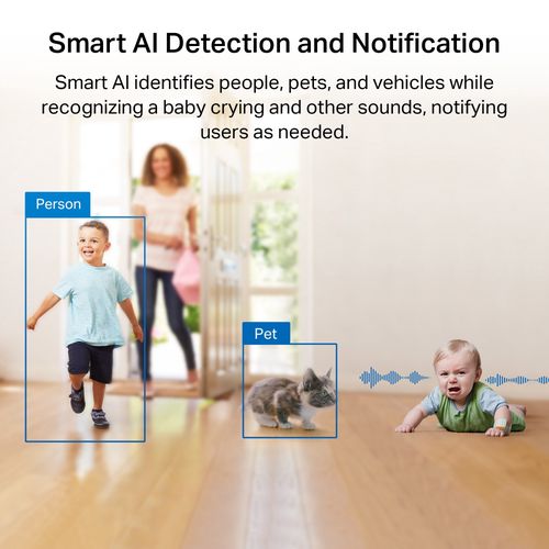 Wi-Fi vidaus kamera, 2K 1440p, Apple Homekit, Pan/Tilt, su privatumo rėžimu, MicroSD iki 512GB TAPO-C225 4897098688090