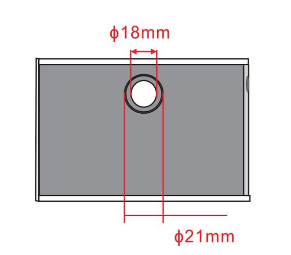 LED controller, 12-24V, 4A, ON-OFF-DIM, metal, for furniture, recessed TD008