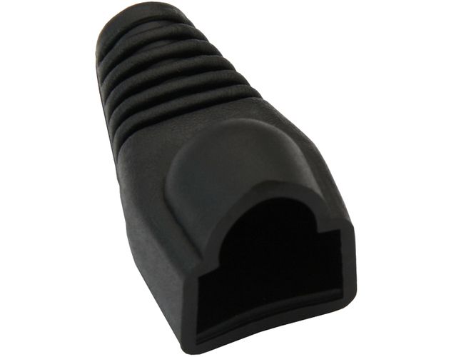 Rubber Boot for RJ45 Connector, Black TF-HO/8P8C-BL 5900804022855; 5901436719359