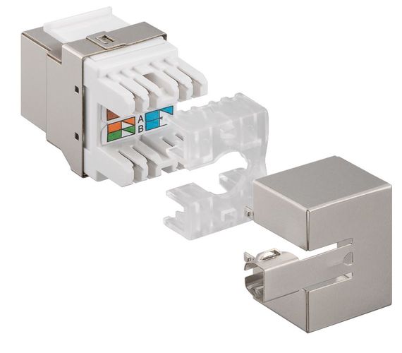 CAT 6 KeyStone RJ45 Female, STP shielded (90° angled output) TF-LZ/CAT6PS 4040849959011