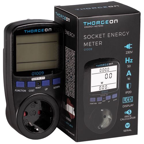 Energy meter, 230Vac, 16A, black THORGEON-01009 4751029898661