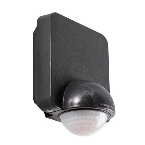 PIR motion sensor, 230Vac, 1200W, 8m, wall mount, IP54, black THORGEON-02026 4751029899637