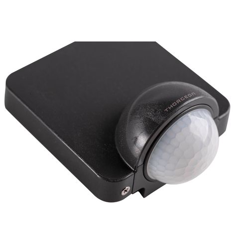 PIR motion sensor, 230Vac, 1200W, 8m, wall mount, IP54, black THORGEON-02026 4751029899637