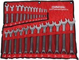 SPANNER SET, W/NYLON POUCH, COMBO, 25PC D03081